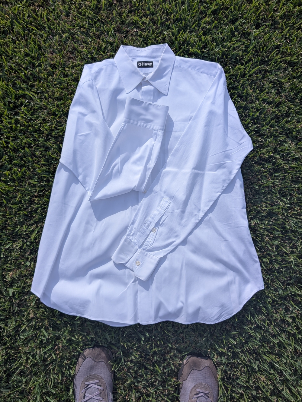 Men's White Dress Shirt - Classic Button-Down